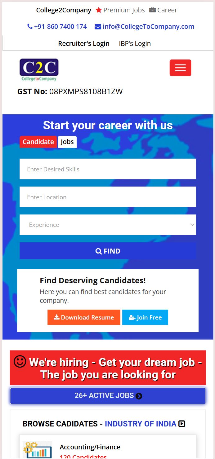 College to Company shown on a phone